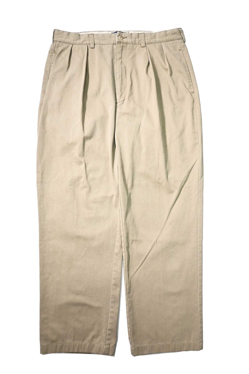 画像1: 90-00s Used Polo Ralph Lauren Pleated Chino Trouser Khaki ラルフローレン (1)