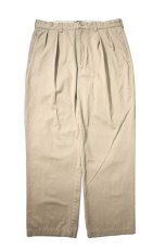 画像1: 90-00s Used Polo Ralph Lauren Pleated Chino Trouser Khaki ラルフローレン (1)