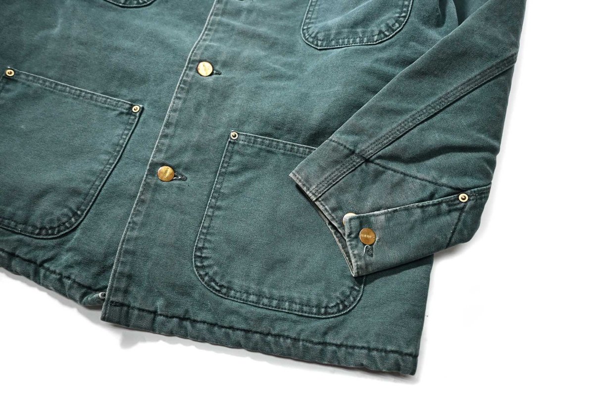 画像4: 90s Used Carhartt Blanket Lined Michigan Chore Coat made in USA (4)