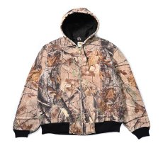 画像1: 10' Used Carhartt Quilted Flannel Lined Active Jacket Realtree (1)