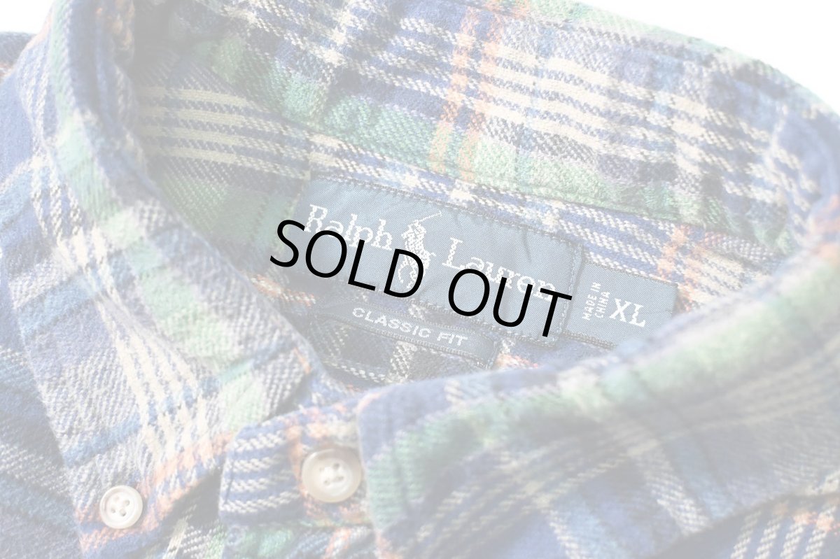画像4: 90-00s Used Ralph Lauren Flannel B/D Shirt (4)