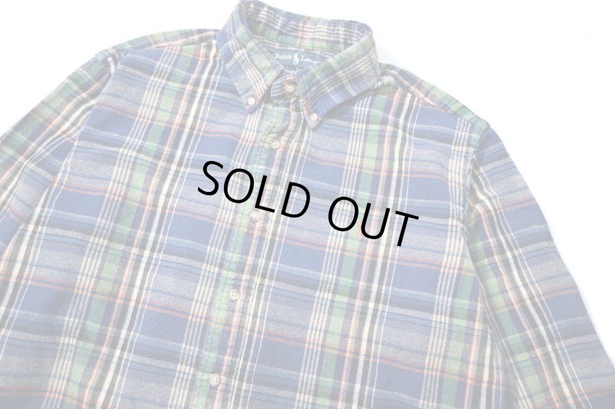 画像2: 90-00s Used Ralph Lauren Flannel B/D Shirt (2)