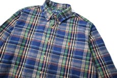 画像2: 90-00s Used Ralph Lauren Flannel B/D Shirt (2)
