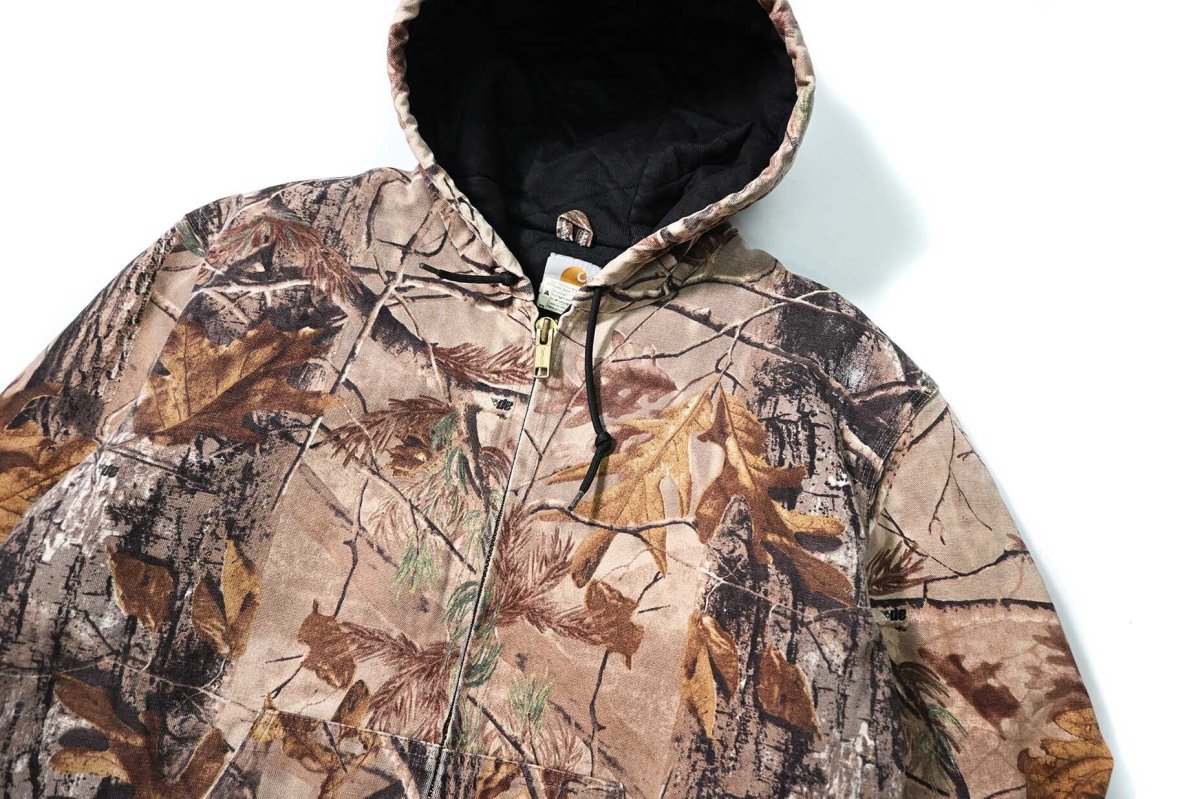 画像3: 10' Used Carhartt Quilted Flannel Lined Active Jacket Realtree (3)
