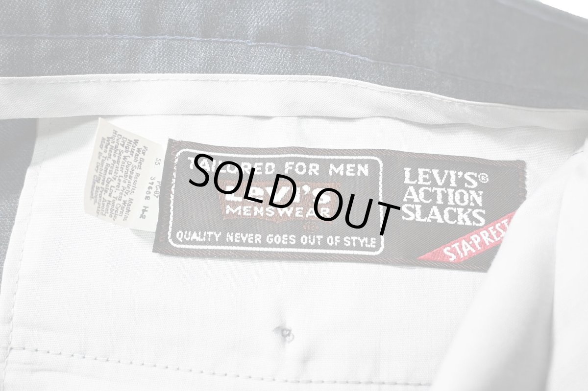 画像6: 80s Used Levi's Action Slacks Blue (6)