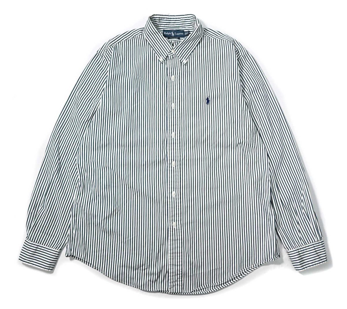 画像1: 90-00s Used Ralph Lauren Stripe B/D Shirt (1)