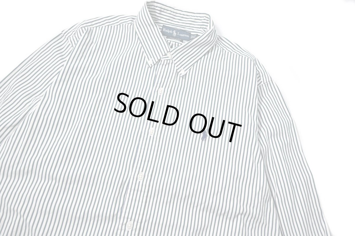 画像2: 90-00s Used Ralph Lauren Stripe B/D Shirt (2)