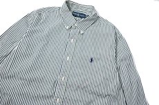 画像2: 90-00s Used Ralph Lauren Stripe B/D Shirt (2)