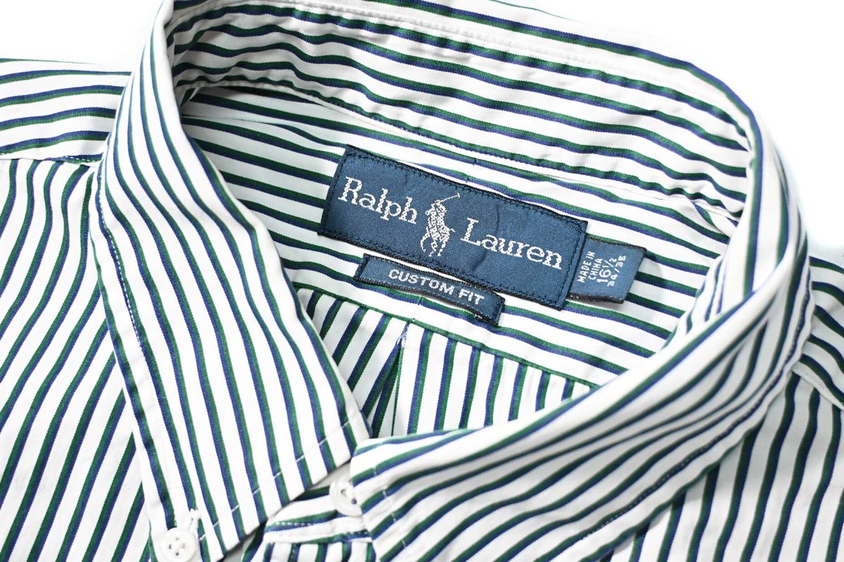 画像4: 90-00s Used Ralph Lauren Stripe B/D Shirt (4)