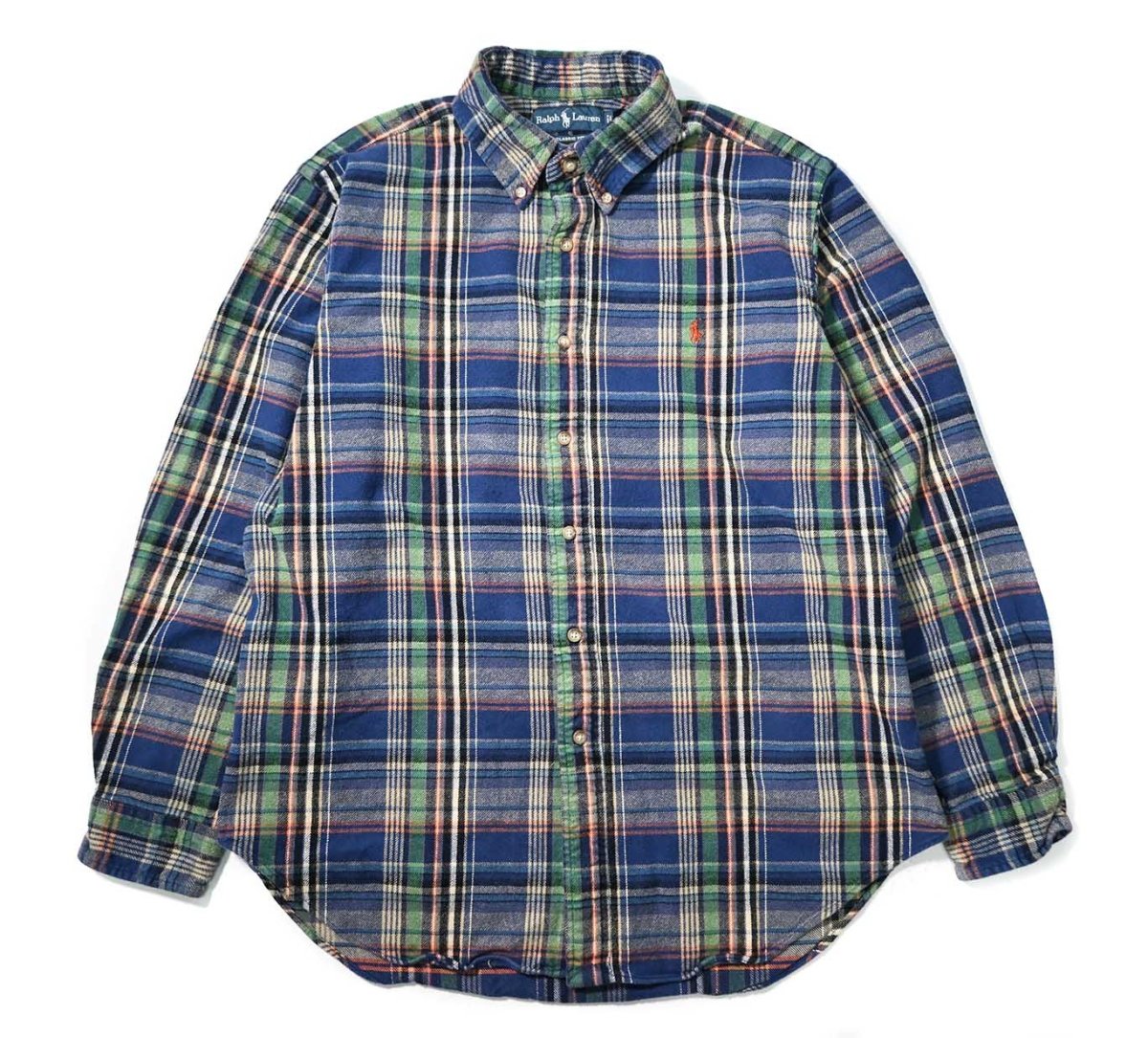 画像1: 90-00s Used Ralph Lauren Flannel B/D Shirt (1)