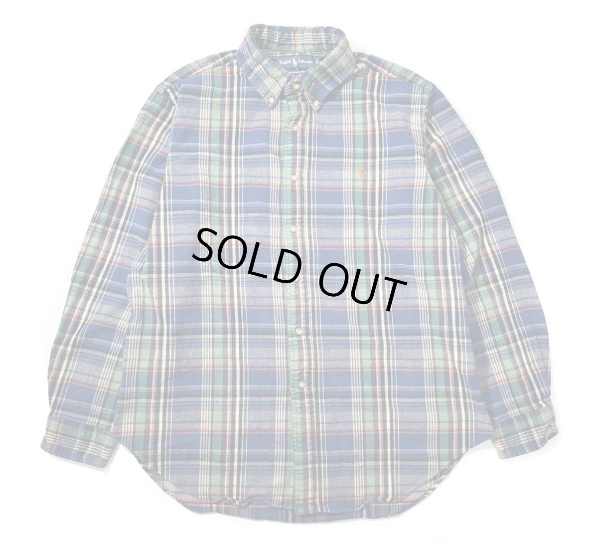 画像1: 90-00s Used Ralph Lauren Flannel B/D Shirt (1)