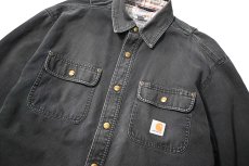 画像3: Used Carhartt Weathered Canvas Shirt Jacket (3)