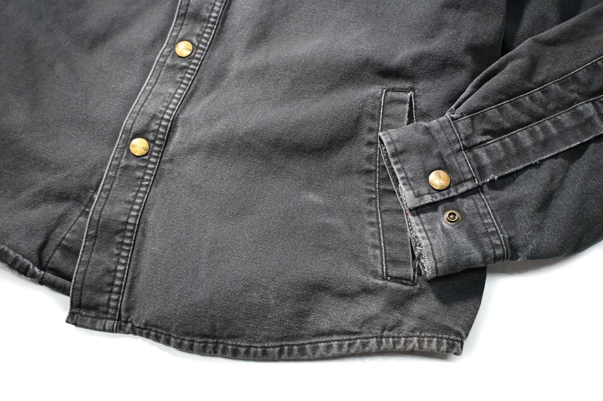 画像4: Used Carhartt Weathered Canvas Shirt Jacket (4)