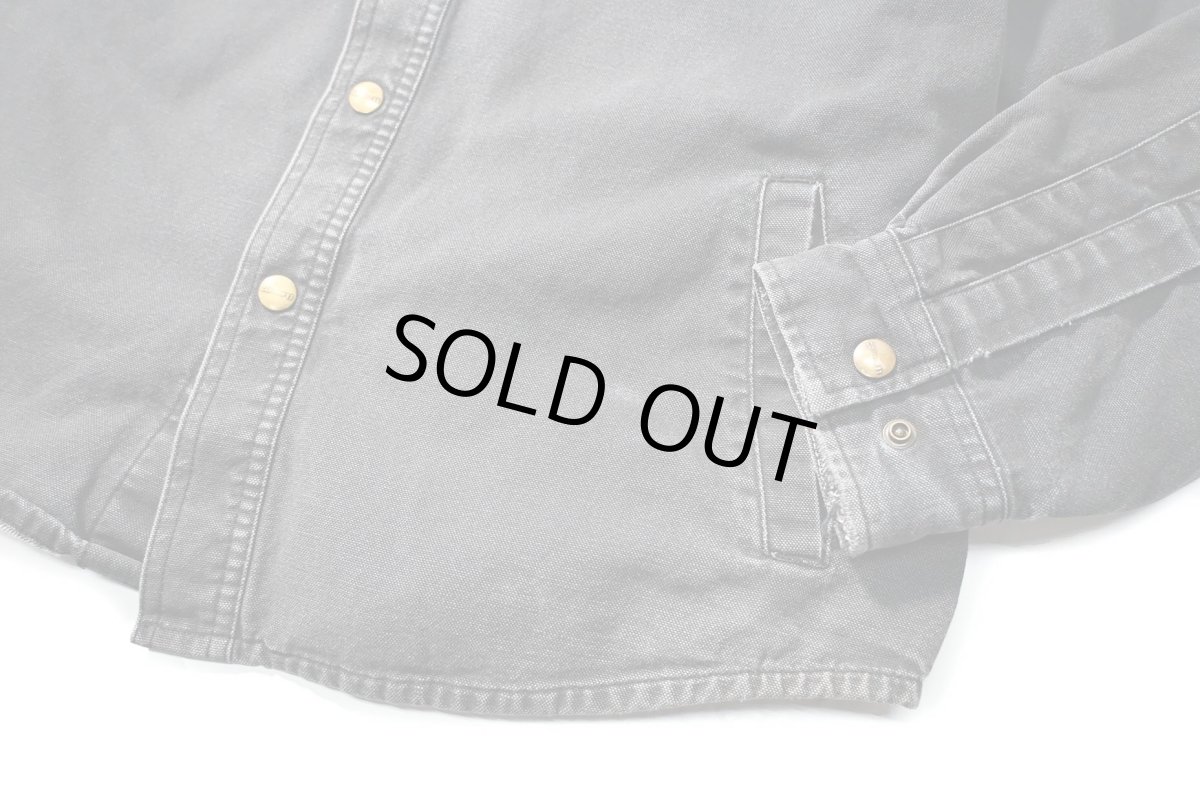 画像4: Used Carhartt Weathered Canvas Shirt Jacket (4)