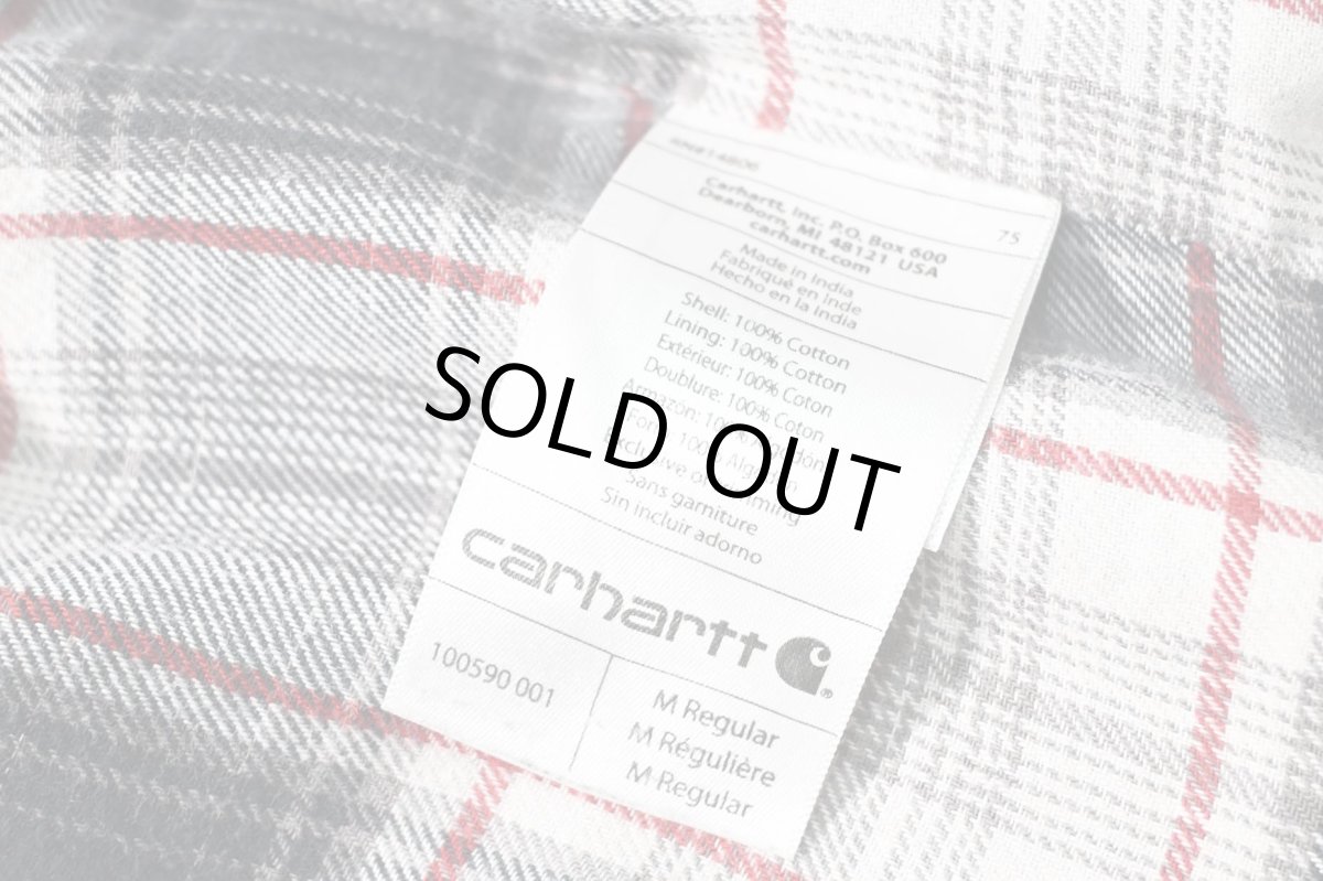 画像7: Used Carhartt Weathered Canvas Shirt Jacket (7)