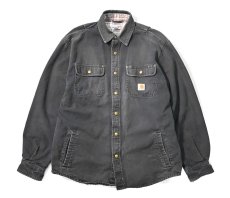 画像1: Used Carhartt Weathered Canvas Shirt Jacket (1)