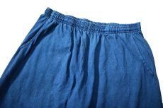 画像2: Los Angeles Apparel × ART MORIYA 8.5oz Wide Leg Jersey Pants Indigo Dye (2)