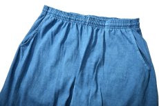 画像2: Los Angeles Apparel × ART MORIYA 8.5oz Wide Leg Jersey Pants Indigo Dye (2)