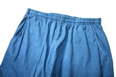 画像2: Los Angeles Apparel × ART MORIYA 8.5oz Wide Leg Jersey Pants Indigo Dye (2)