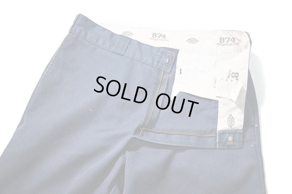 画像7: Used Dickies 874 Painted Work Pants Navy (7)