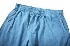 画像2: Los Angeles Apparel × ART MORIYA 8.5oz Wide Leg Jersey Pants Indigo Dye (2)