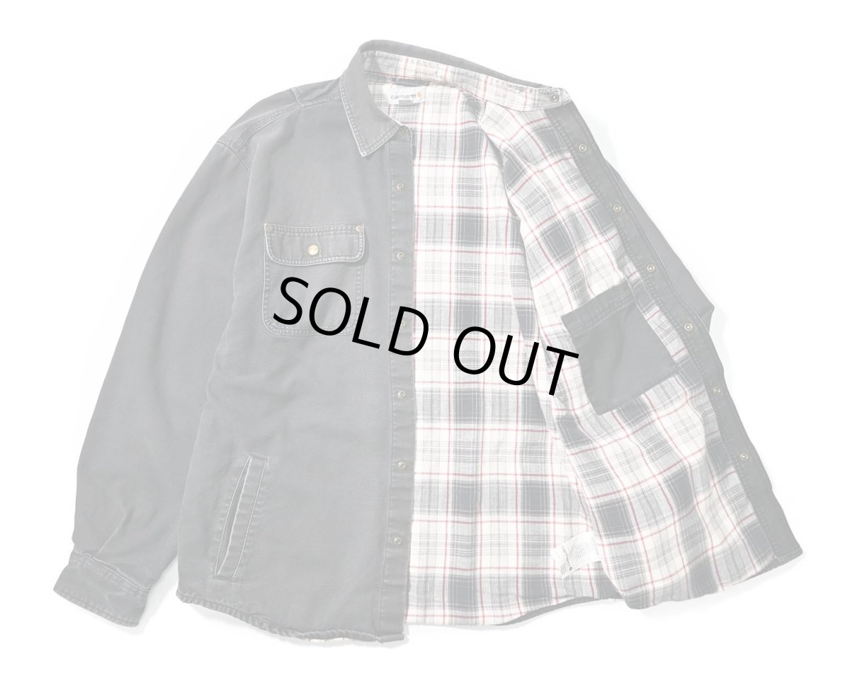 画像5: Used Carhartt Weathered Canvas Shirt Jacket (5)