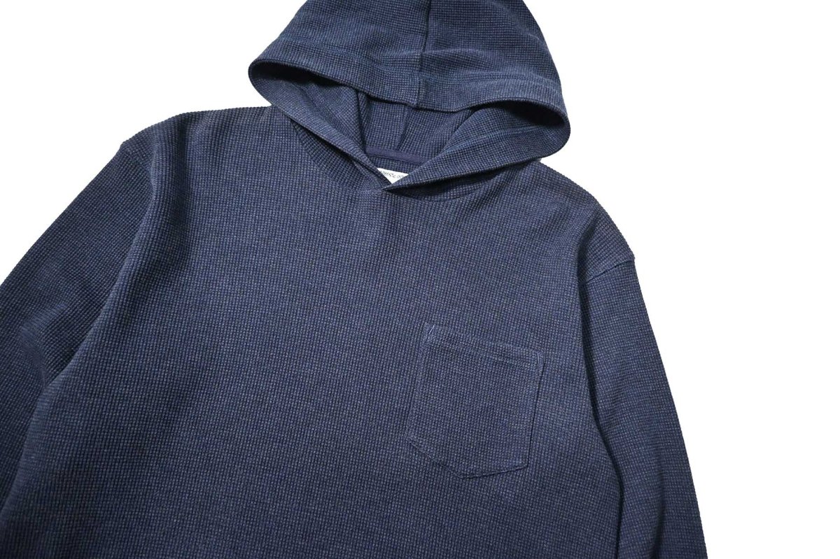画像2: Used Stussy L/S Thermal Hoodie Navy (2)