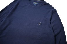 画像2: Used Polo Ralph Lauren L/S Thermal Navy (2)