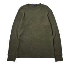 画像1: Used Polo Ralph Lauren L/S Thermal Olive (1)