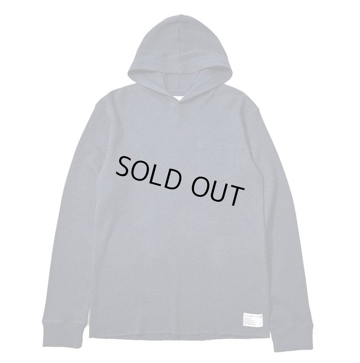 画像1: Used Stussy L/S Thermal Hoodie Navy (1)
