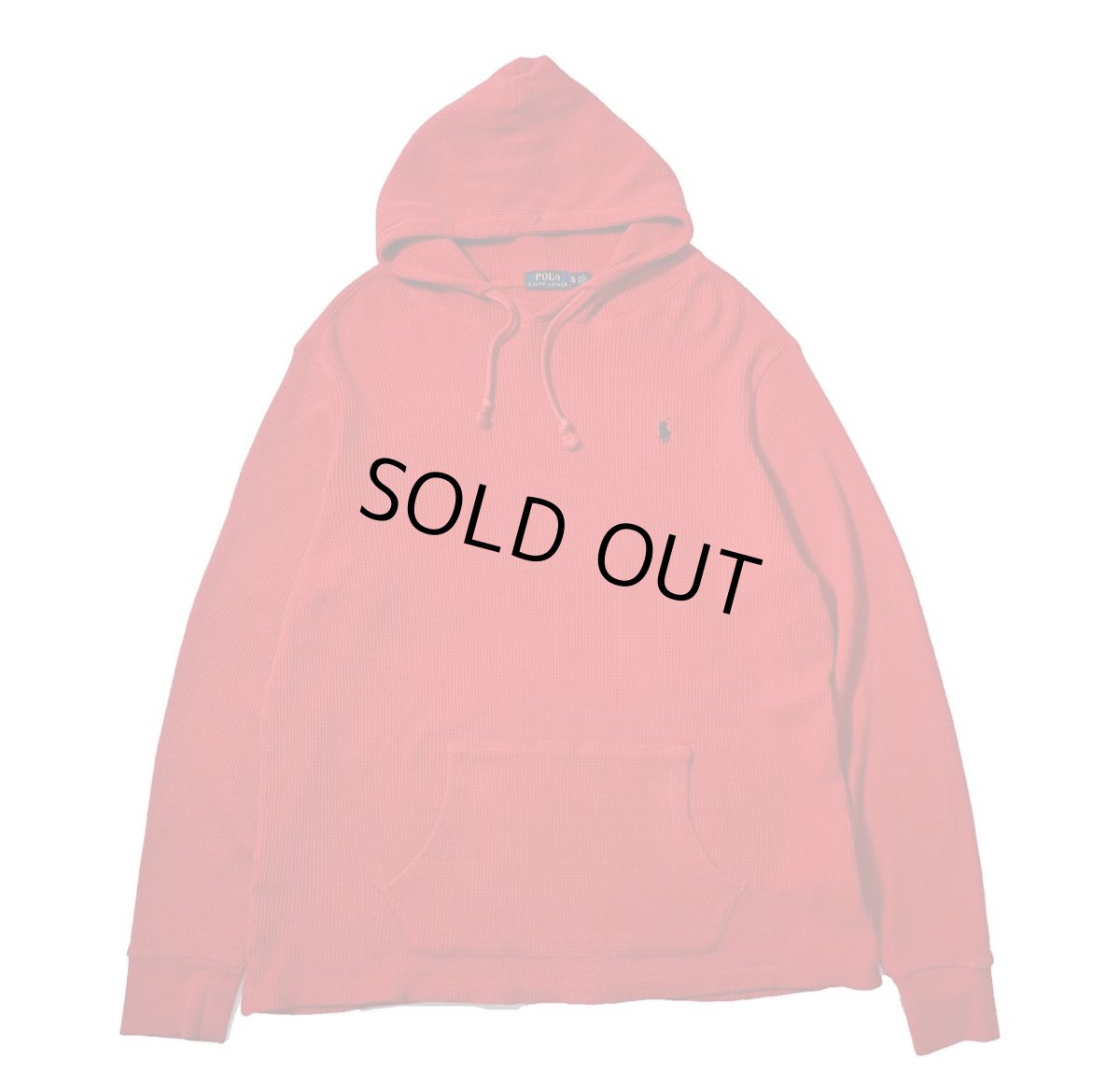 画像1: Used Polo Ralph Lauren L/S Thermal Hoodie Red (1)