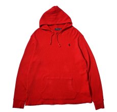 画像1: Used Polo Ralph Lauren L/S Thermal Hoodie Red (1)