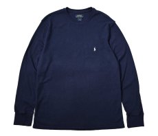 画像1: Used Polo Ralph Lauren L/S Thermal Navy (1)