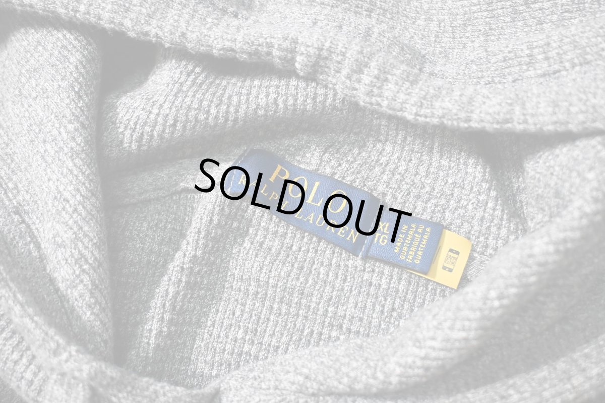 画像4: Used Polo Ralph Lauren L/S Thermal Hoodie Grey (4)