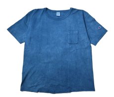画像1: Deadstock Champion × ART MORIYA T1011 Heavy Weight S/S Blank Pocket T-Shirt Indigo Dye (1)