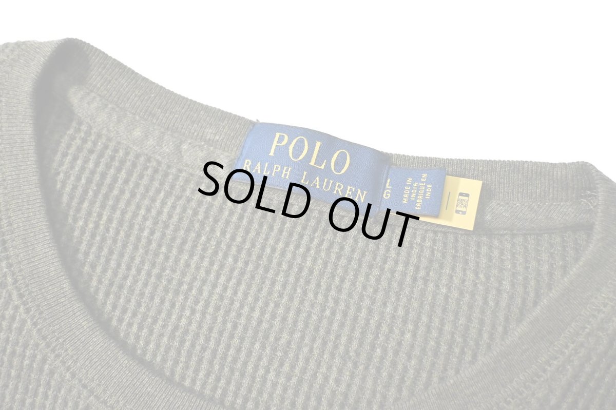 画像4: Used Polo Ralph Lauren L/S Thermal Olive (4)