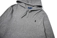 画像2: Used Polo Ralph Lauren L/S Thermal Hoodie Grey (2)