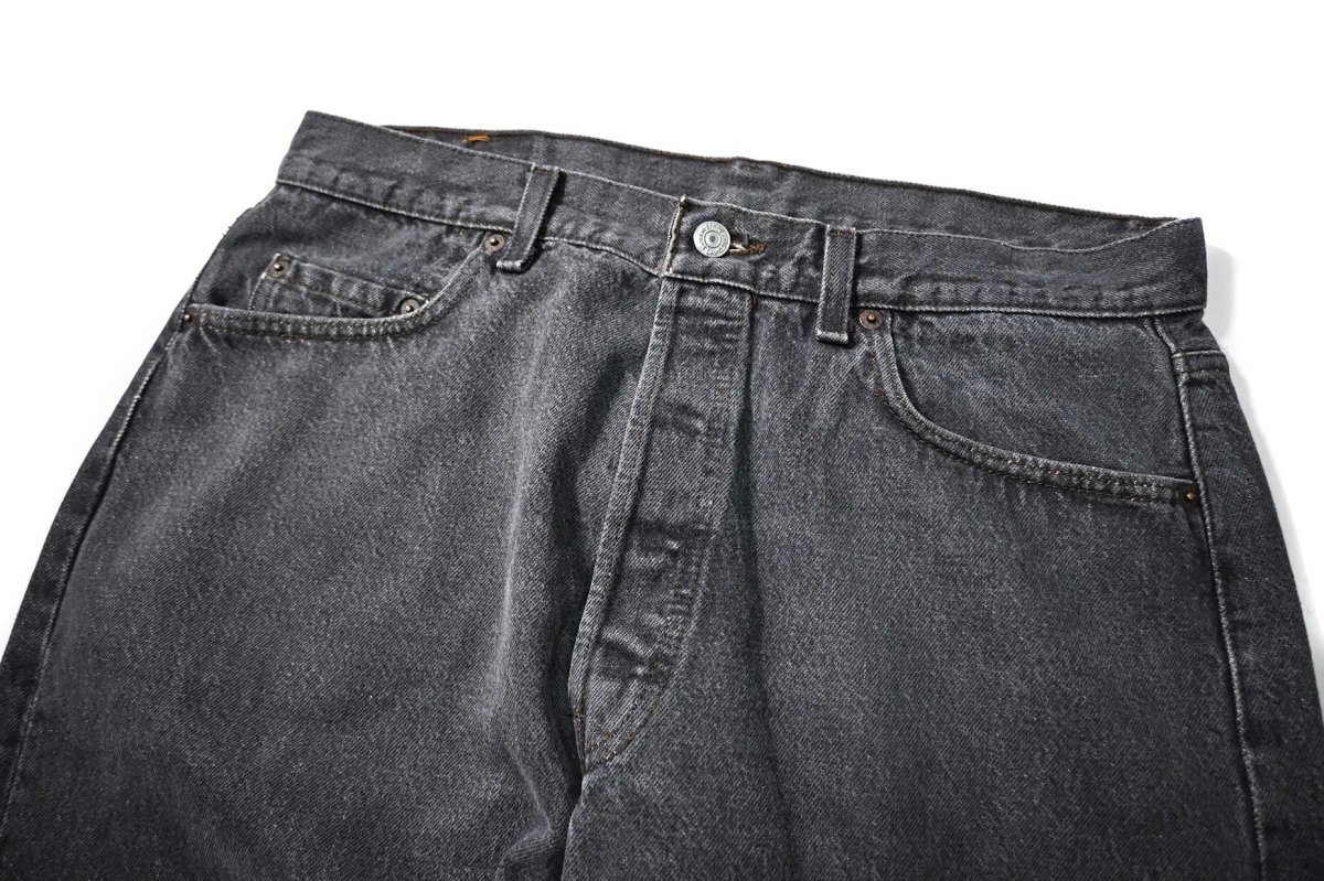 画像2: 85' Used Levi's 501 Denim Pants Black made in USA リーバイス 先染め (2)