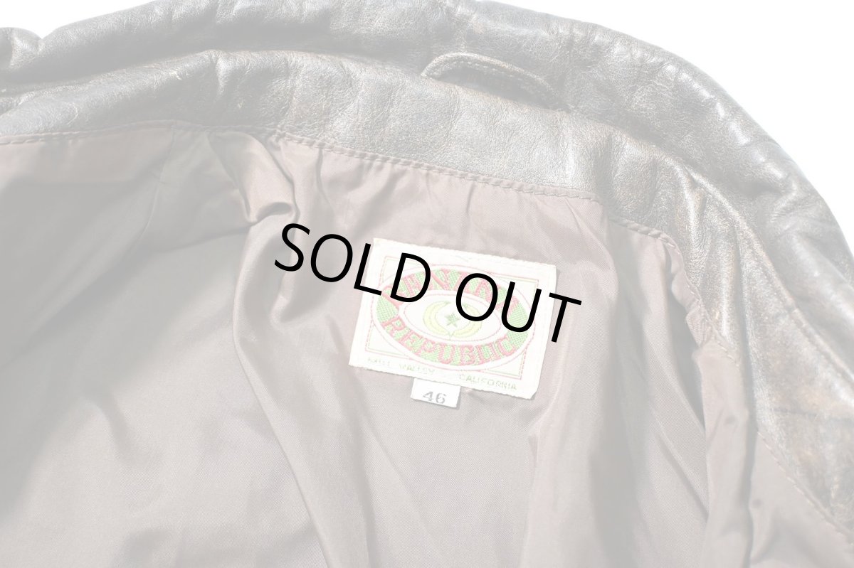 画像6: 80s Used Banana Republic Type A-2 Leather Flight Jacket (6)