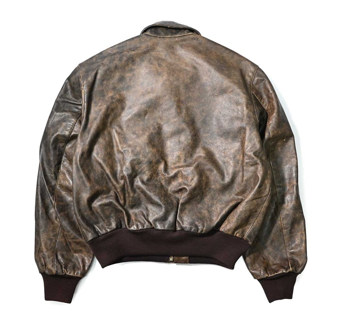 画像2: 80s Used Banana Republic Type A-2 Leather Flight Jacket (2)