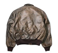 画像2: 80s Used Banana Republic Type A-2 Leather Flight Jacket (2)