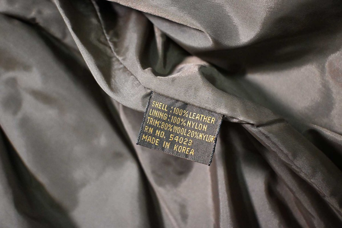 画像7: 80s Used Banana Republic Type A-2 Leather Flight Jacket (7)