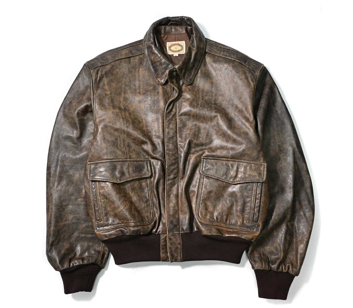 画像1: 80s Used Banana Republic Type A-2 Leather Flight Jacket (1)