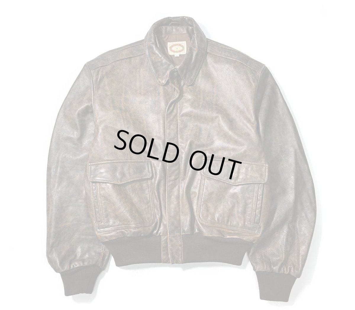 画像1: 80s Used Banana Republic Type A-2 Leather Flight Jacket (1)