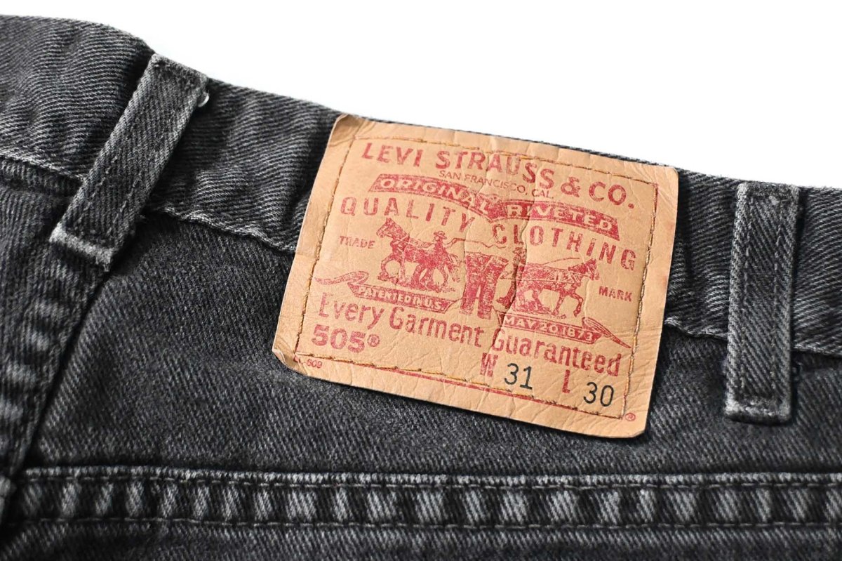 画像5: 01' Used Levi's 505 Denim Pants Black リーバイス (5)