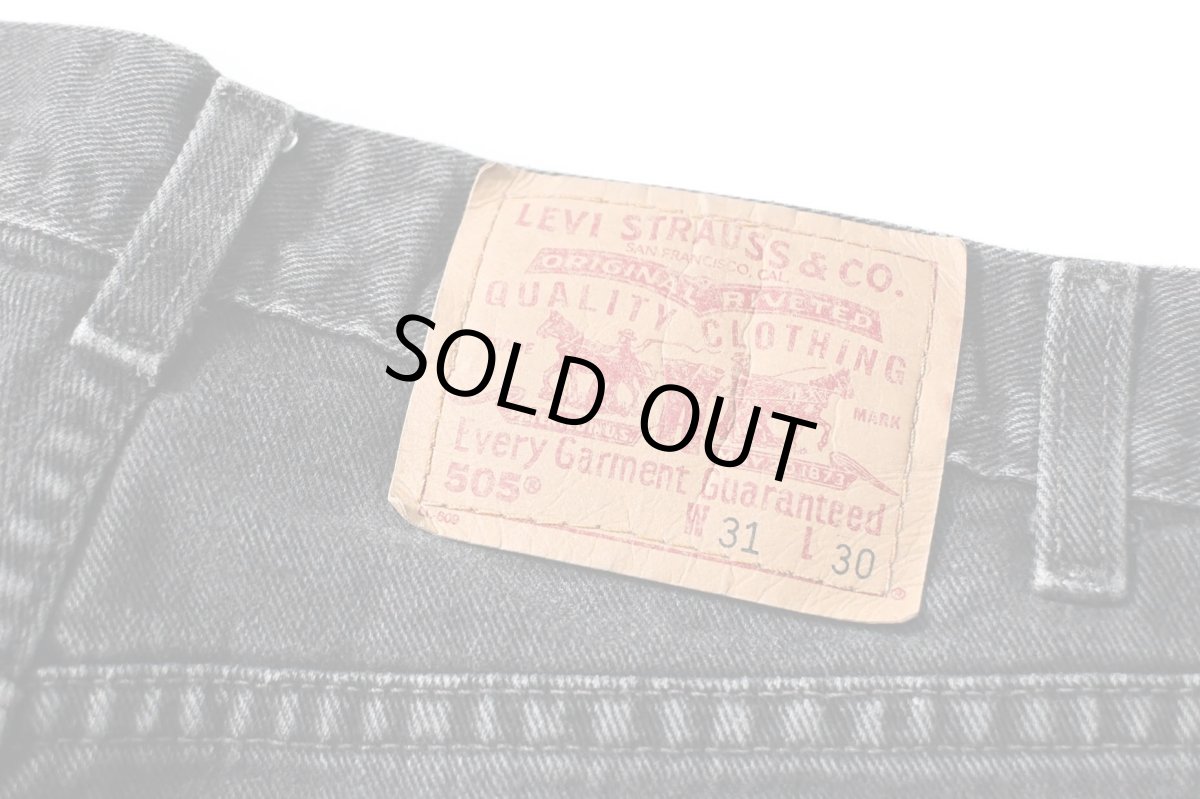 画像5: 01' Used Levi's 505 Denim Pants Black リーバイス (5)