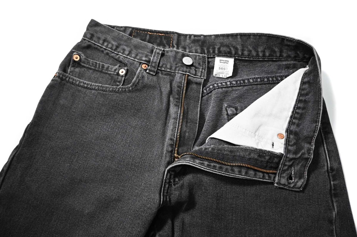 画像6: 01' Used Levi's 505 Denim Pants Black リーバイス (6)