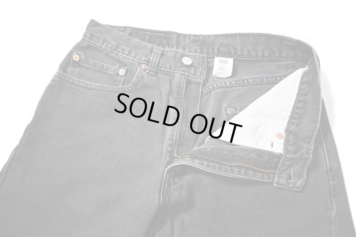 画像6: 01' Used Levi's 505 Denim Pants Black リーバイス (6)
