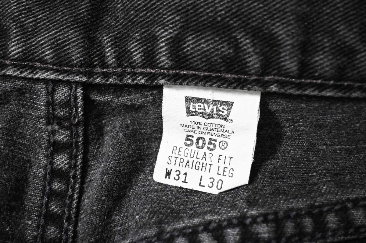画像7: 01' Used Levi's 505 Denim Pants Black リーバイス (7)