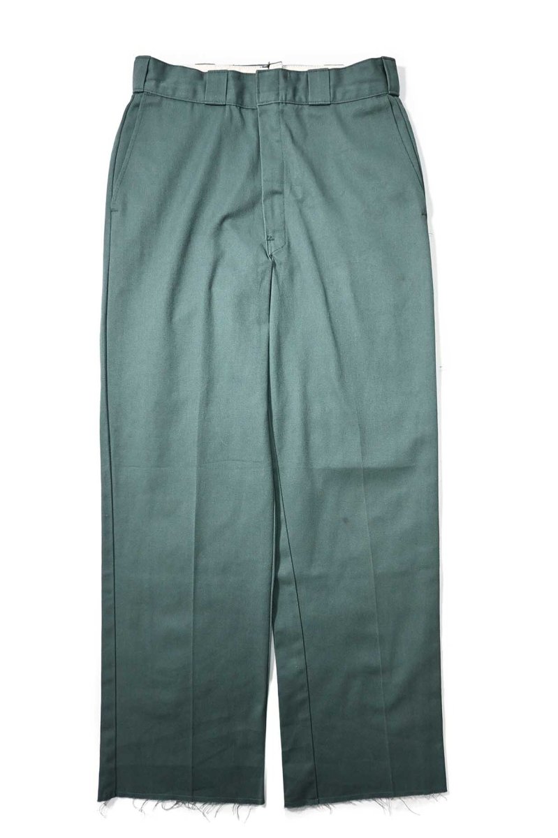 画像1: 90s Used Dickies 874 Work Pants Cut Off Lincoln Green made in USA (1)